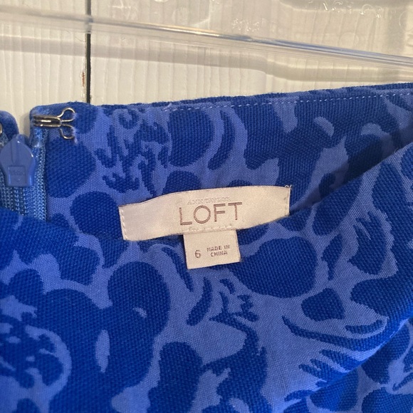 Loft Blue Floral Skirt - Picture 3 of 3